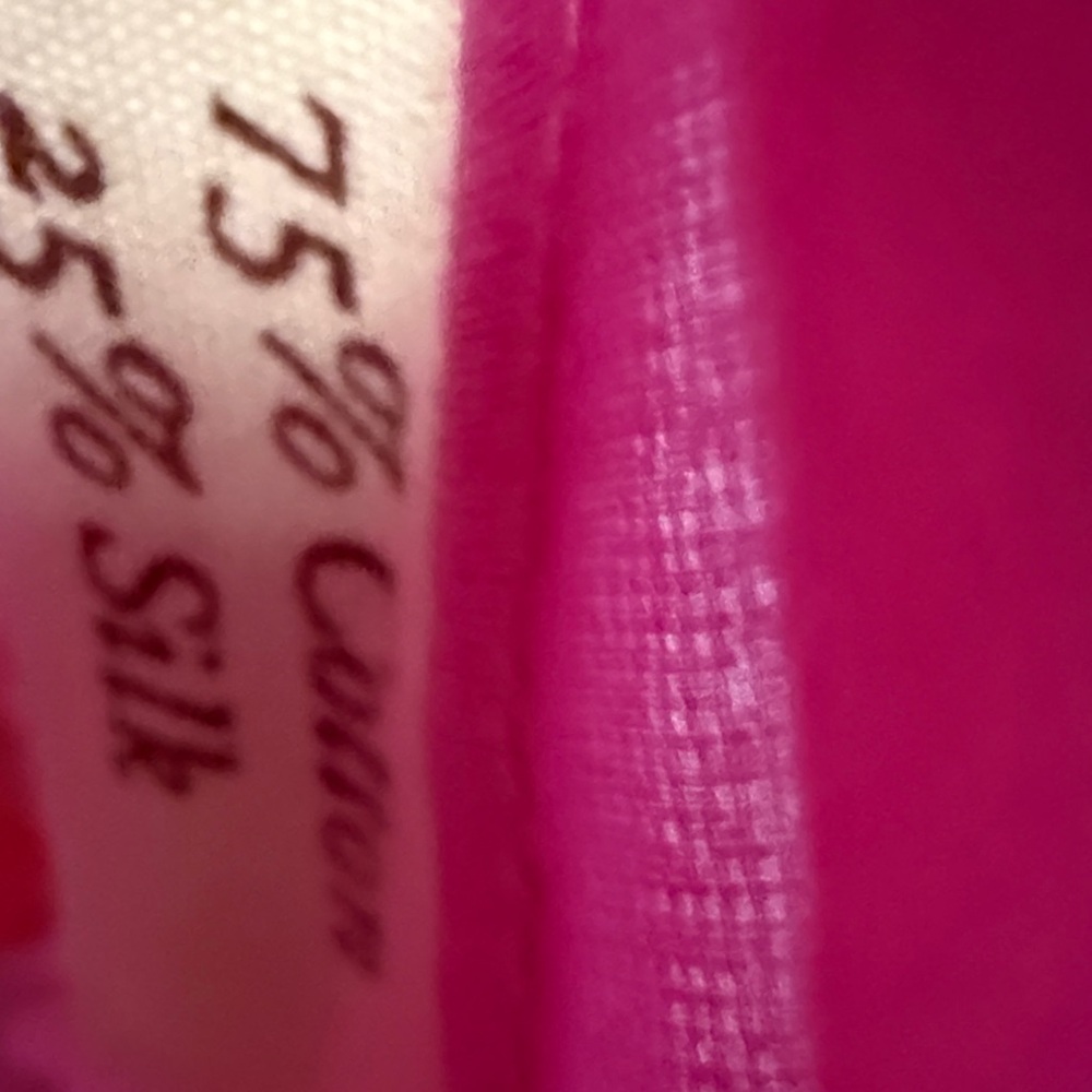 Alix Of Bohemia Hot Pink Floral-Trim Button Front Blouse - Picture 3 of 4